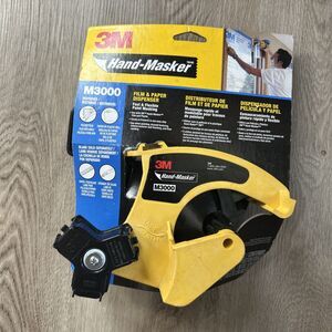3M Film & Paper Dispenser M3000 Yellow Black Plastic Metal Masking Tool New